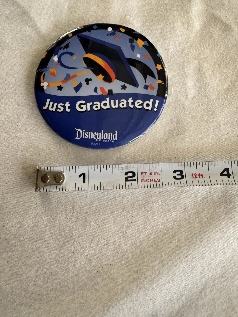Disney Disneyland Resort Just Graduated! Button Pin 3